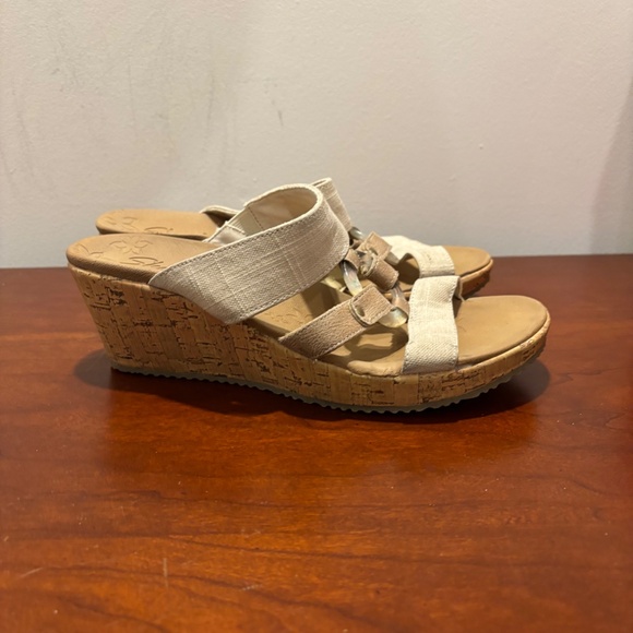 Sketchers Women's Cali Beverlee Sail Away Wedge Sandals in Natural Size 9 - Picture 6 of 11